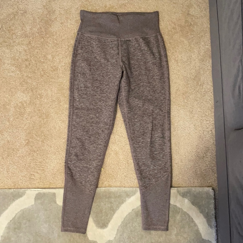 soft high waisted leggings, pretty purple color